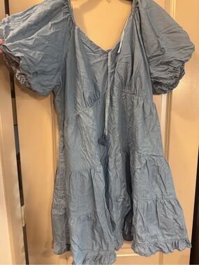 Jessica Simpson denim Tiered Mini Dress